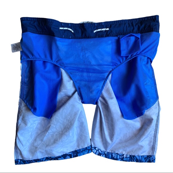 Goodfellow & Co Blue Print Swim Trunks Shorts - Picture 6 of 10